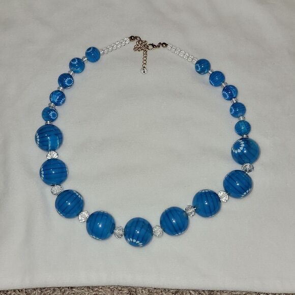 Stunning Graduated Bead Handmade Handcrafted Necklace 22-25 Inches NWOT - Picture 5 of 5